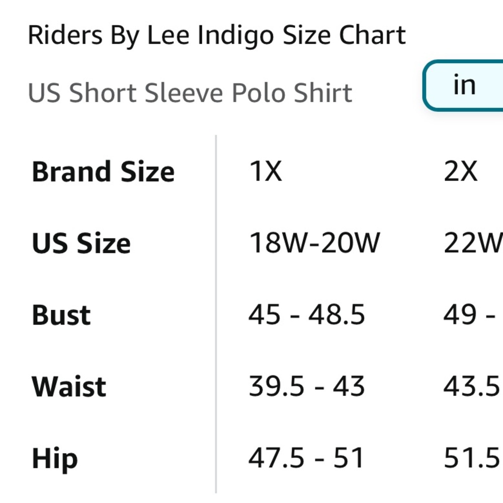 Riders by Lee Indigo womens Plus Size Short Sleeve Polo Shirt. Size 1X - Picture 7 of 15